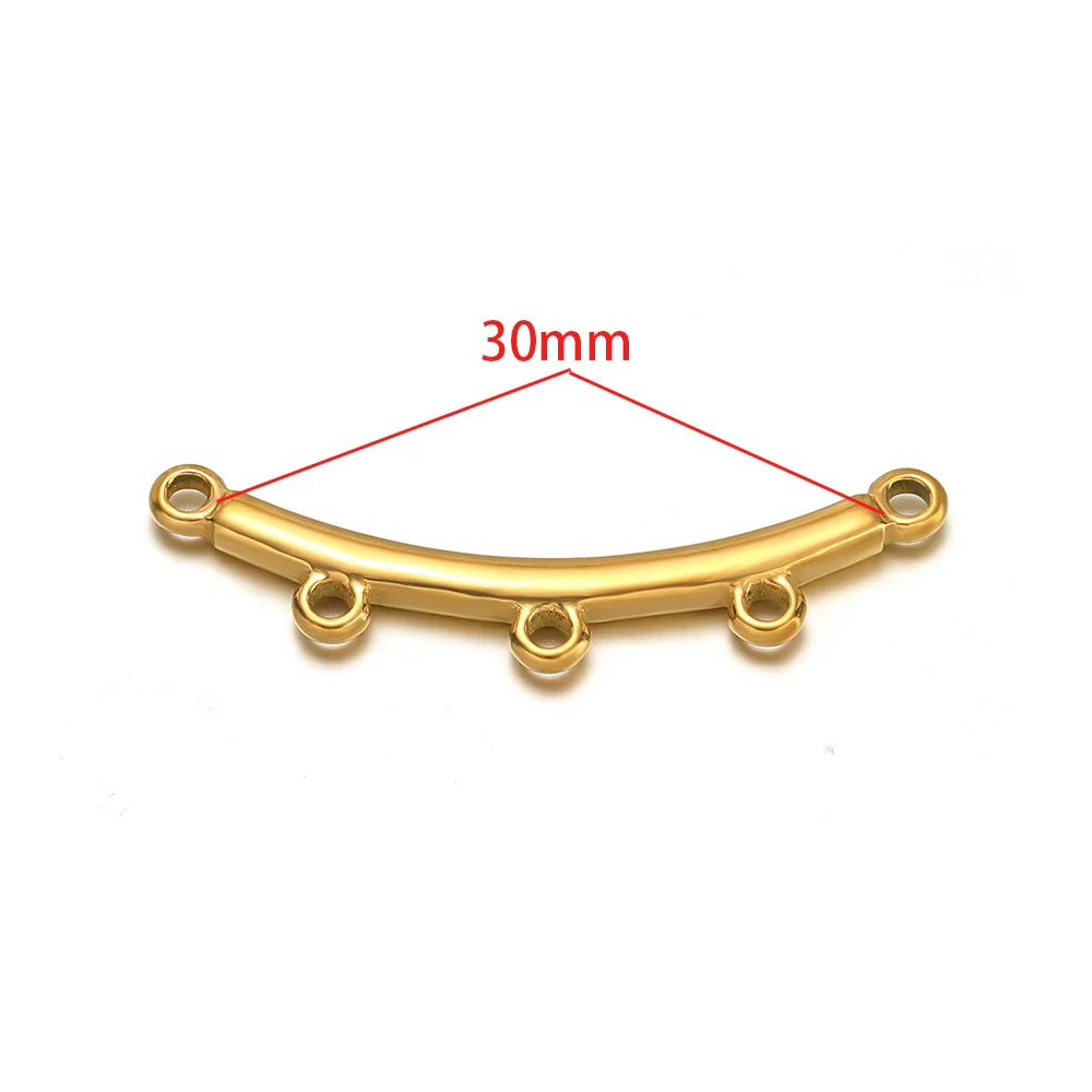 Stainless Steel Glossy Geometric Welding Multiring Jewelry Connector For Earrings Necklace Bracelet - Image 7