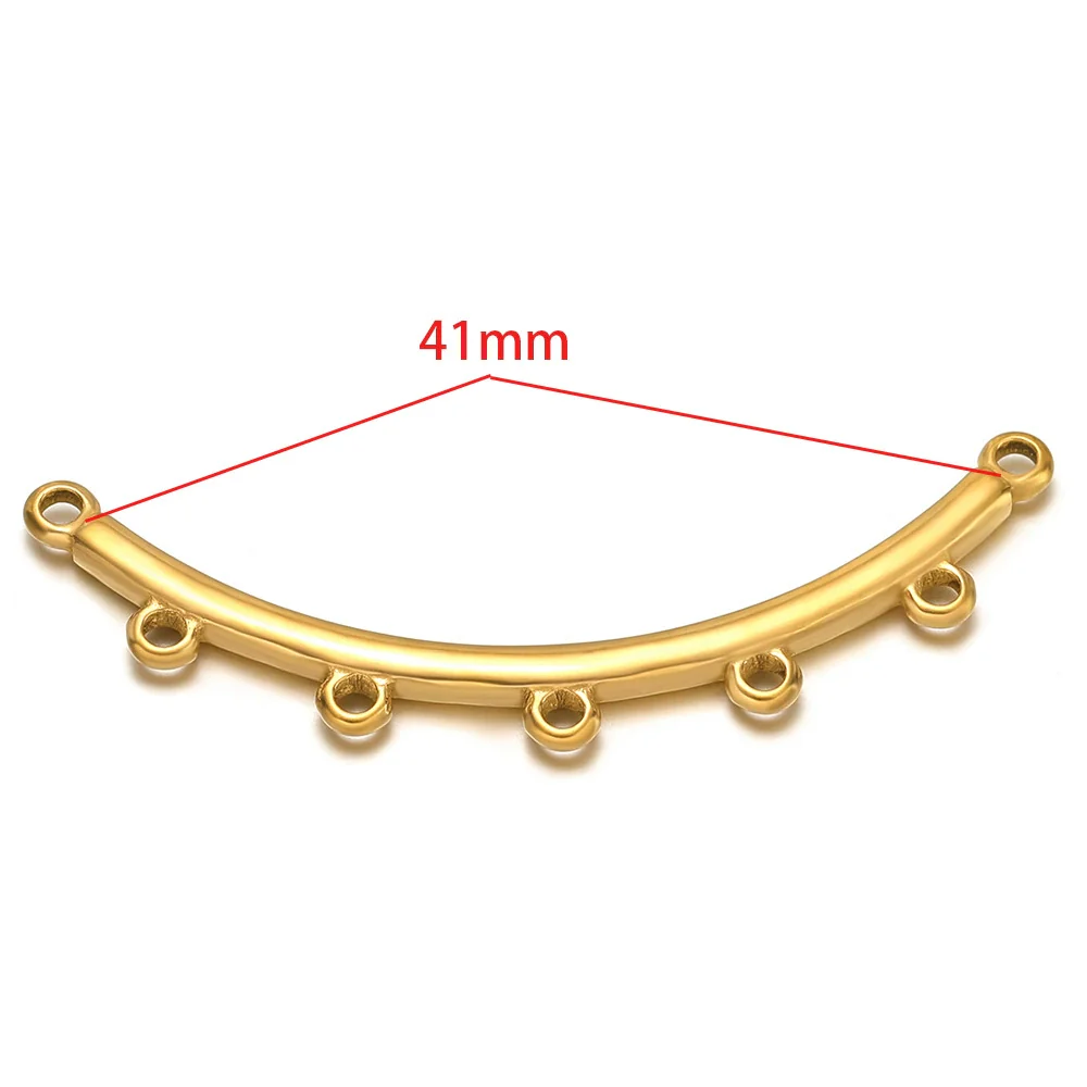 Stainless Steel Glossy Geometric Welding Multiring Jewelry Connector For Earrings Necklace Bracelet - Image 9