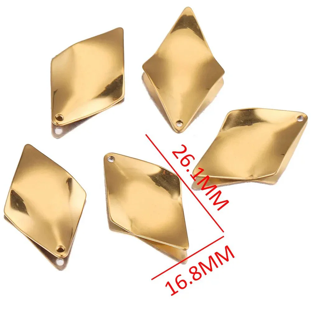 Stainless Steel Gold Electroplated Deformed Uneven Sequin Round Earrings Jewelry Accessories - Image 17