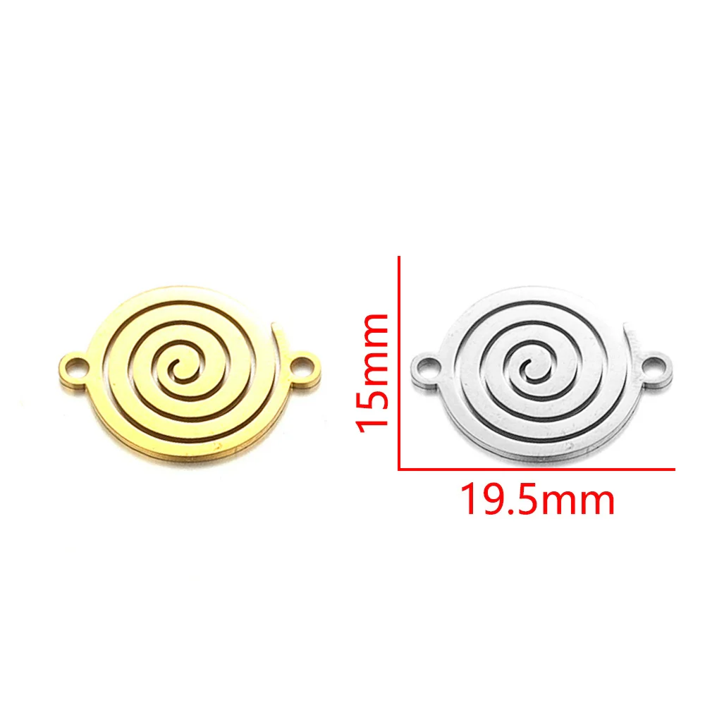 Stainless Steel Gold Plated Bear Paw Feather Dinosaur Double Hole Pendant Connector Jewelry Accessories Electroplated Cartoon Style - Image 9