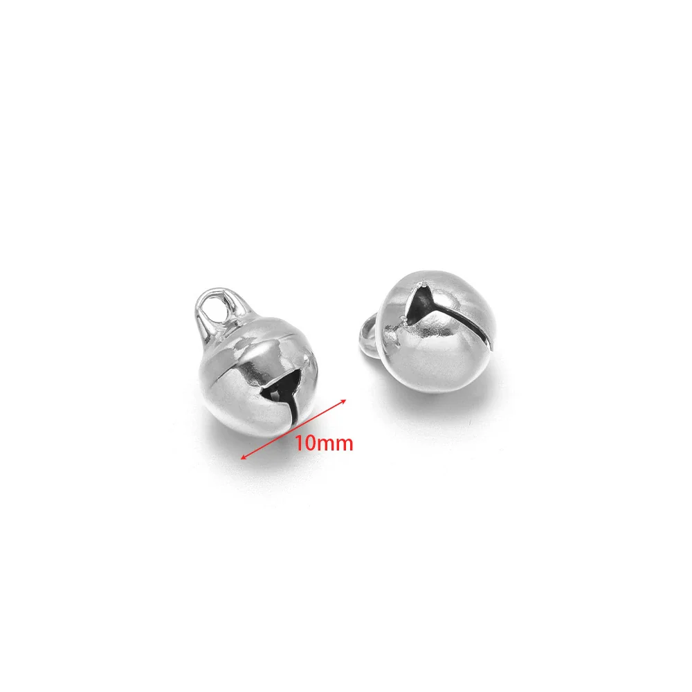 Stainless Steel Gold Plated Small Bell Pendant Jewelry Accessories - Image 13