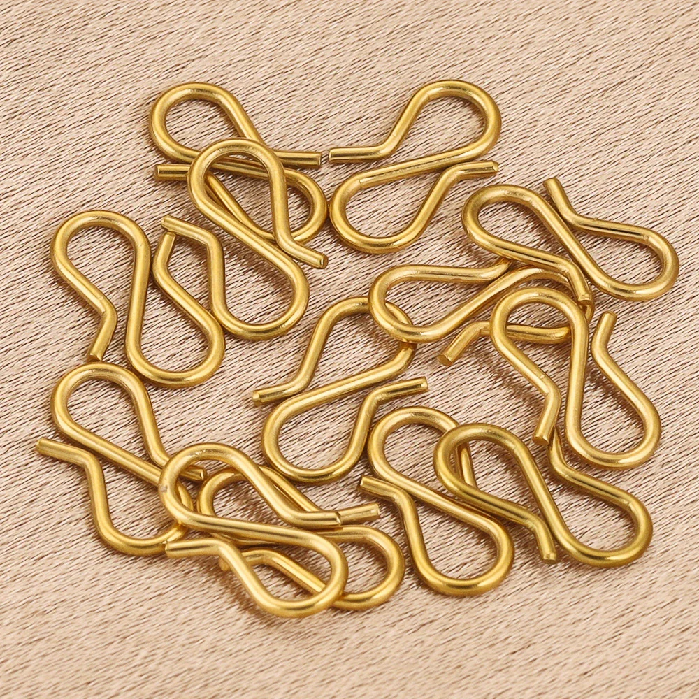 Stainless Steel Gold Plated Sshaped Fish Pattern Buckle Hook Jewelry Making Bracelet Necklace Connector - Image 3