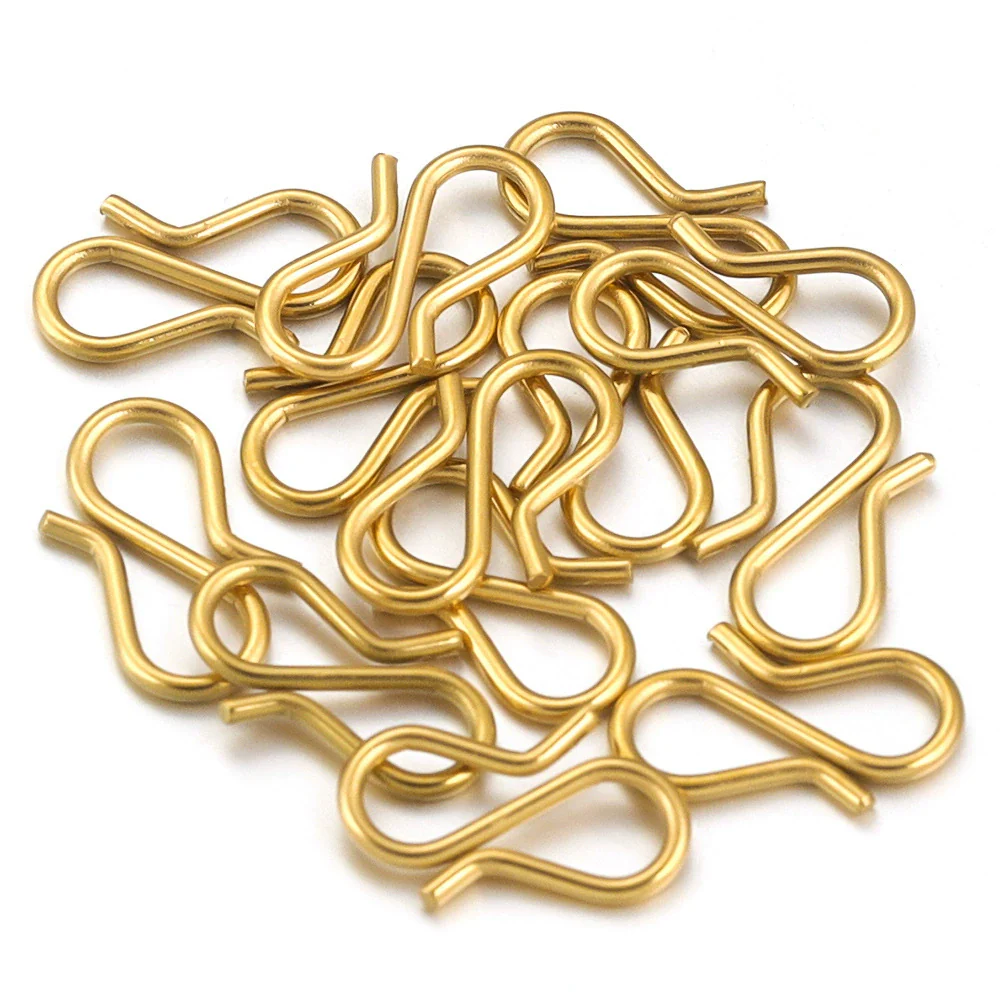 Stainless Steel Gold Plated Sshaped Fish Pattern Buckle Hook Jewelry Making Bracelet Necklace Connector - Image 6