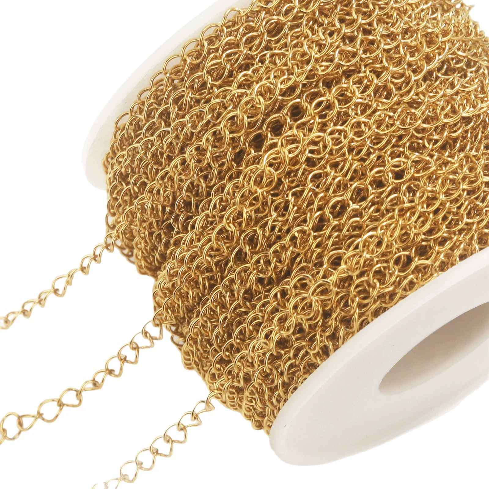 Stainless Steel Goldplated Colorpreserving Flat Oshaped Chain For Necklace Bracelet Diy Accessories - Image 5