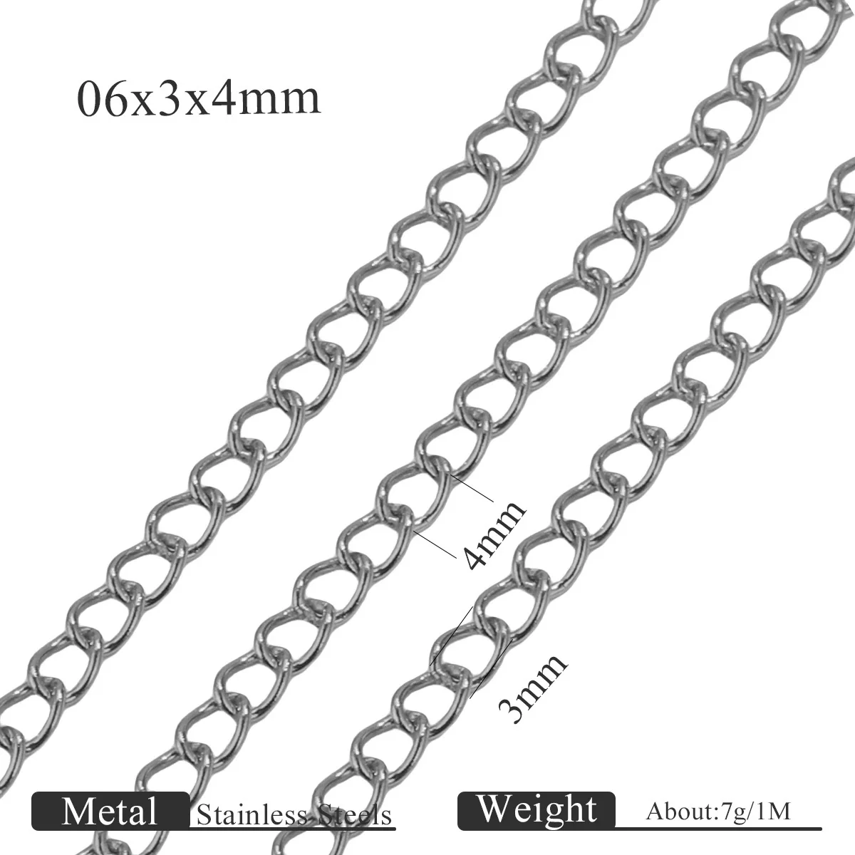 Stainless Steel Goldplated Colorpreserving Flat Oshaped Chain For Necklace Bracelet Diy Accessories - Image 9