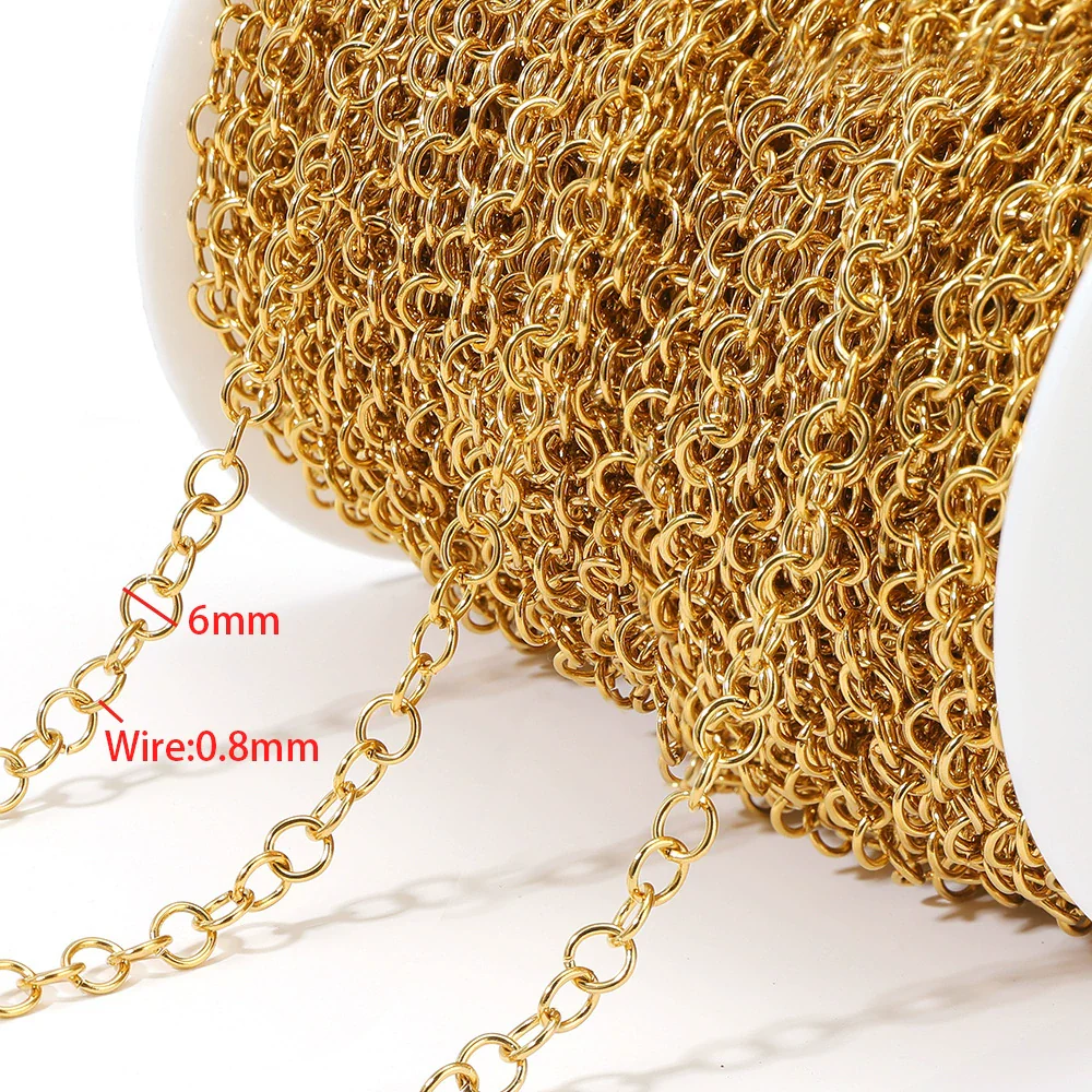 Stainless Steel Goldplated Oshape Chain Jewelry Necklace Accessories - Image 12