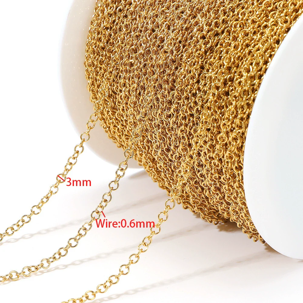 Stainless Steel Goldplated Oshape Chain Jewelry Necklace Accessories - Image 6