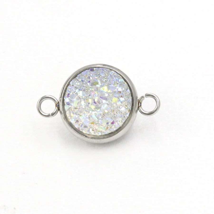 Stainless Steel Gypsophila Double Head Pendant Jewelry Accessories With Electroplating And Geometric Style - Image 14