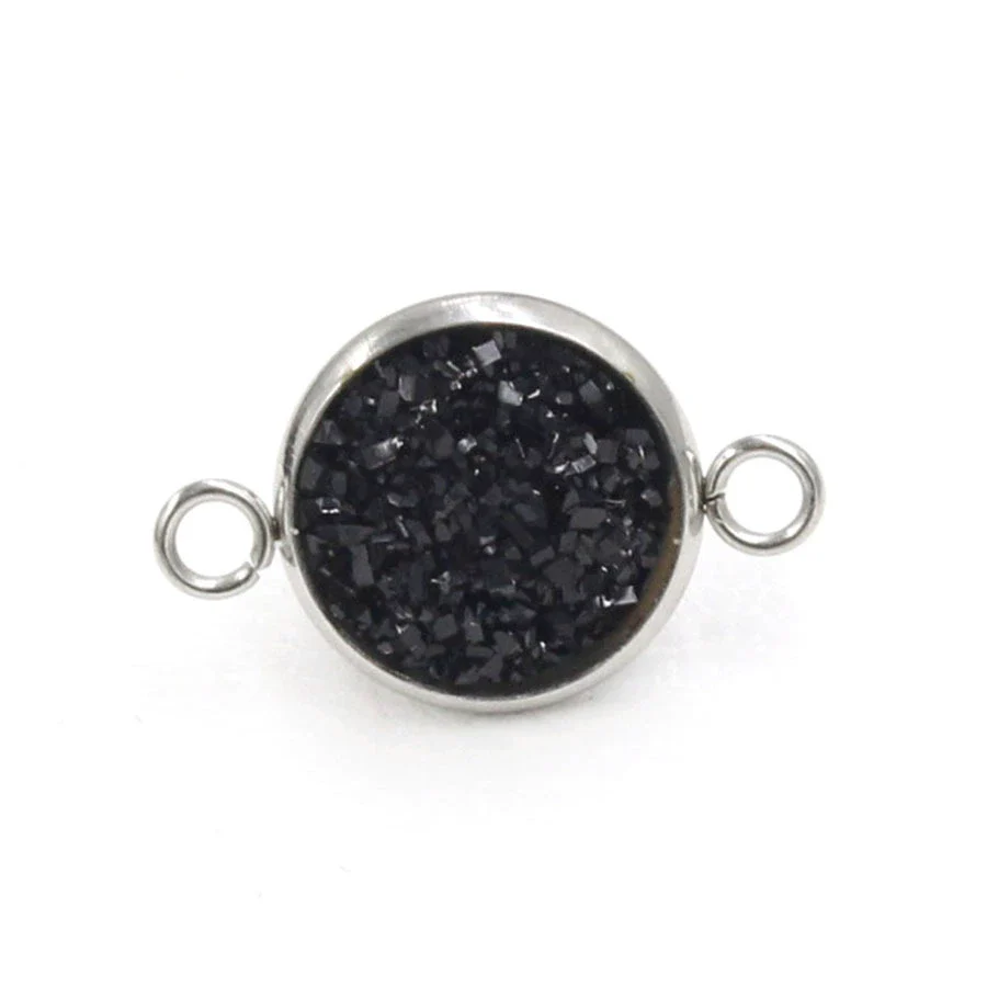 Stainless Steel Gypsophila Double Head Pendant Jewelry Accessories With Electroplating And Geometric Style - Image 17