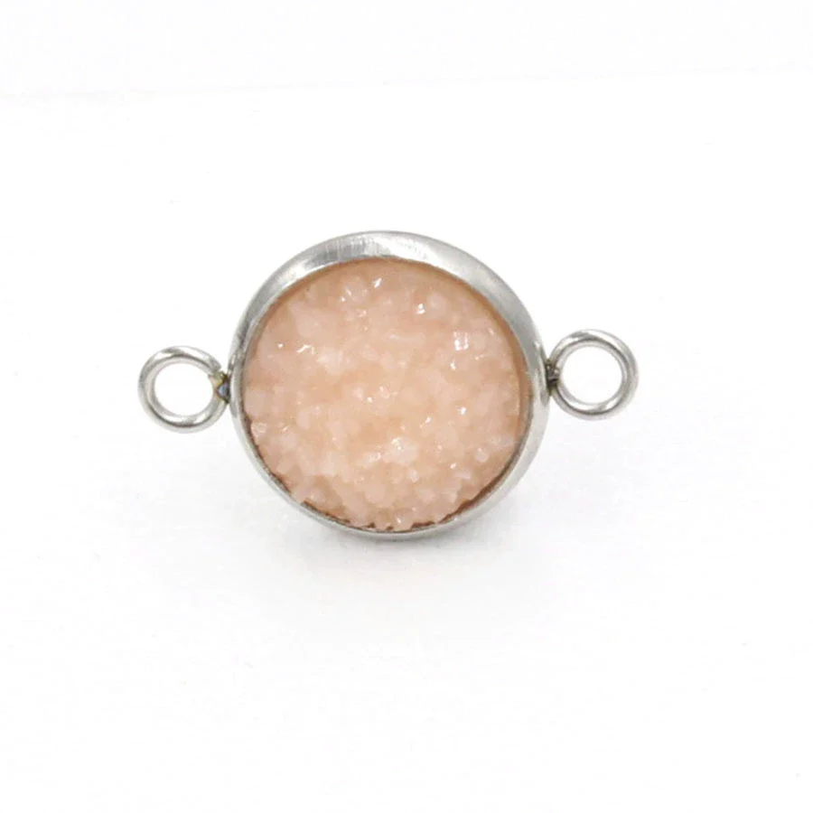 Stainless Steel Gypsophila Double Head Pendant Jewelry Accessories With Electroplating And Geometric Style - Image 19
