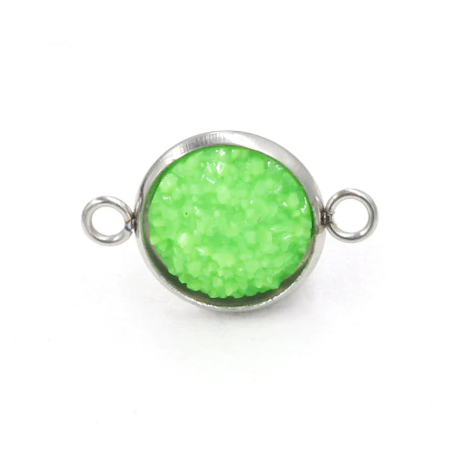 Stainless Steel Gypsophila Double Head Pendant Jewelry Accessories With Electroplating And Geometric Style - Image 20