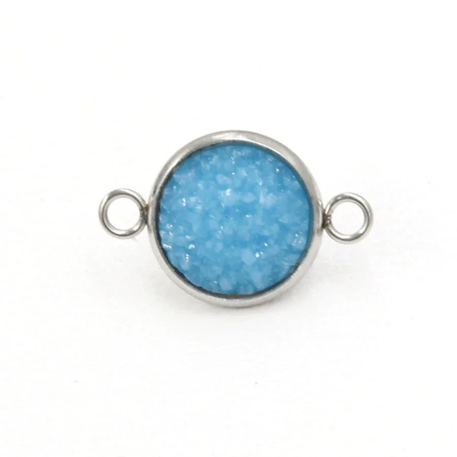 Stainless Steel Gypsophila Double Head Pendant Jewelry Accessories With Electroplating And Geometric Style - Image 21