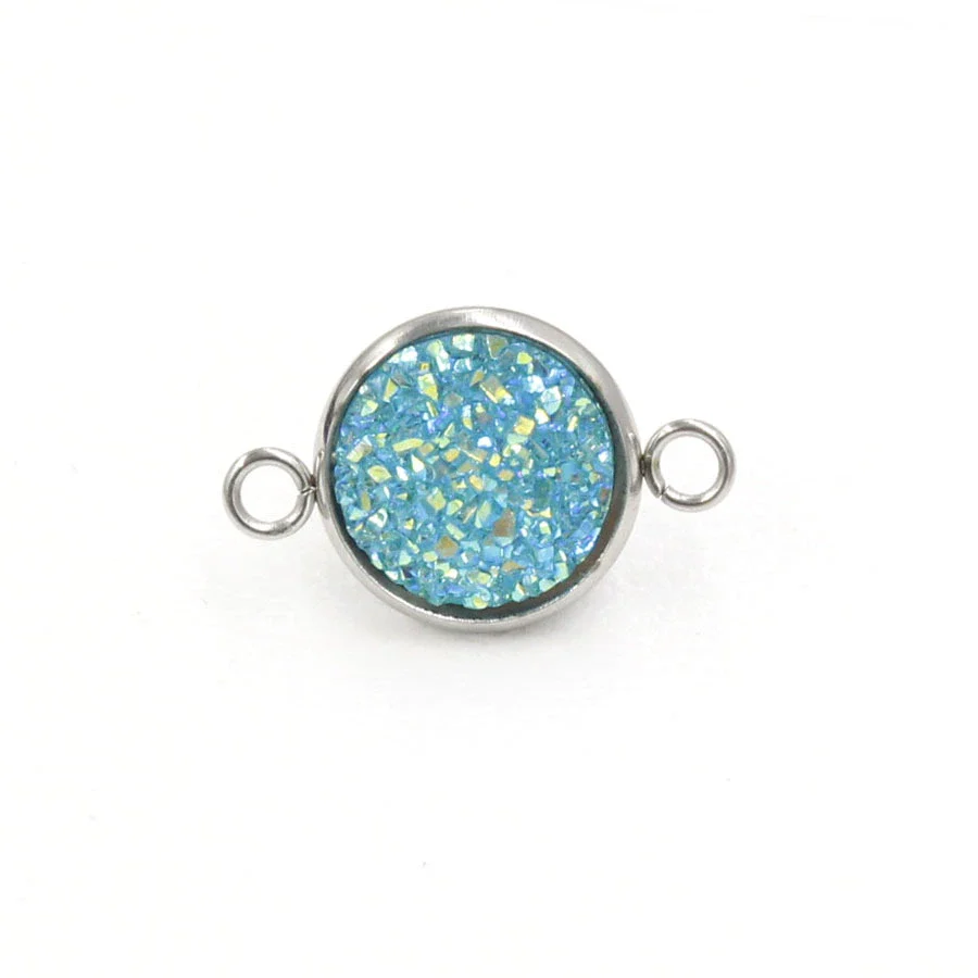 Stainless Steel Gypsophila Double Head Pendant Jewelry Accessories With Electroplating And Geometric Style - Image 23
