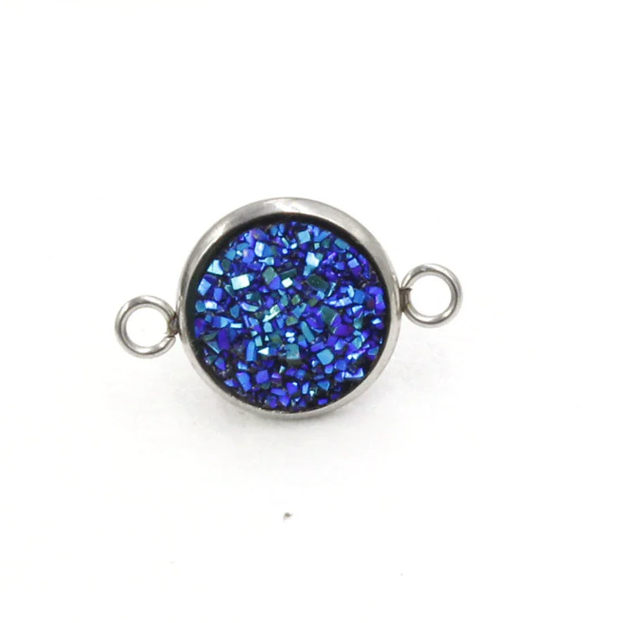 Stainless Steel Gypsophila Double Head Pendant Jewelry Accessories With Electroplating And Geometric Style - Image 24
