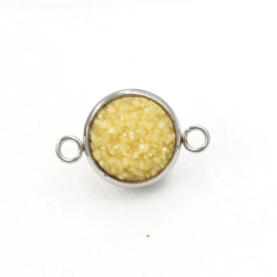 Stainless Steel Gypsophila Double Head Pendant Jewelry Accessories With Electroplating And Geometric Style - Image 25