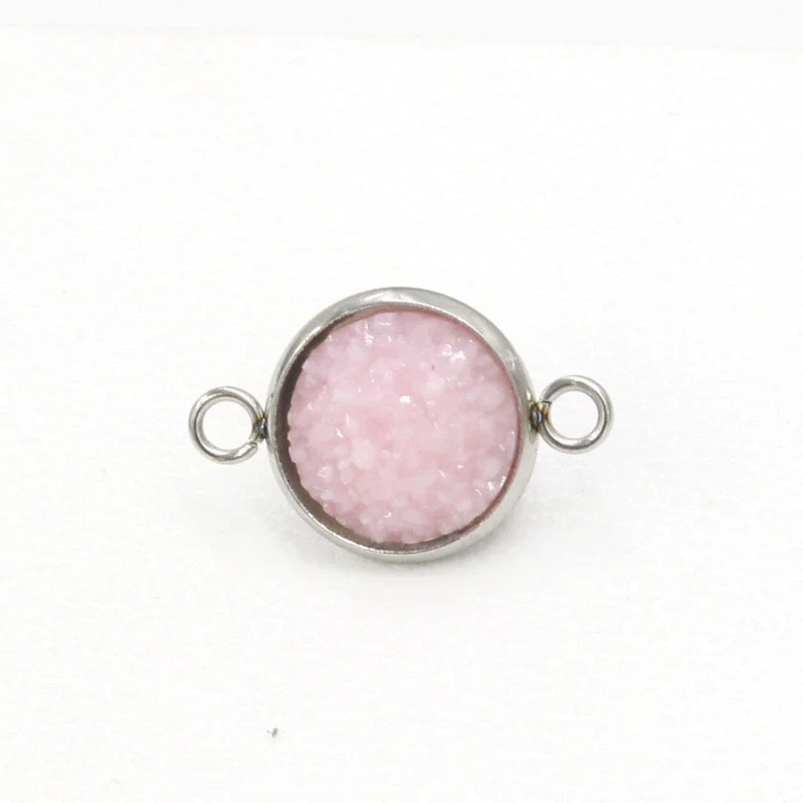 Stainless Steel Gypsophila Double Head Pendant Jewelry Accessories With Electroplating And Geometric Style - Image 31