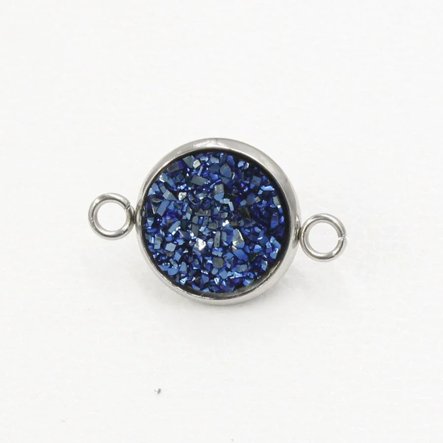 Stainless Steel Gypsophila Double Head Pendant Jewelry Accessories With Electroplating And Geometric Style - Image 34