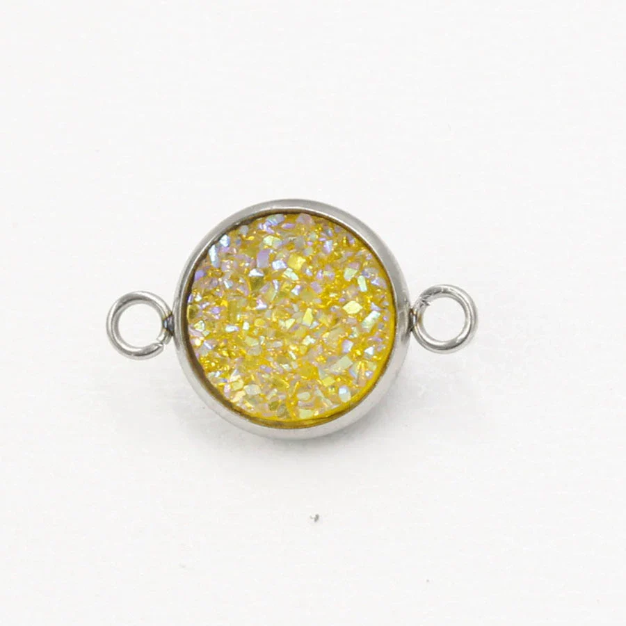 Stainless Steel Gypsophila Double Head Pendant Jewelry Accessories With Electroplating And Geometric Style - Image 35
