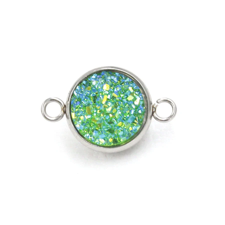 Stainless Steel Gypsophila Double Head Pendant Jewelry Accessories With Electroplating And Geometric Style - Image 7