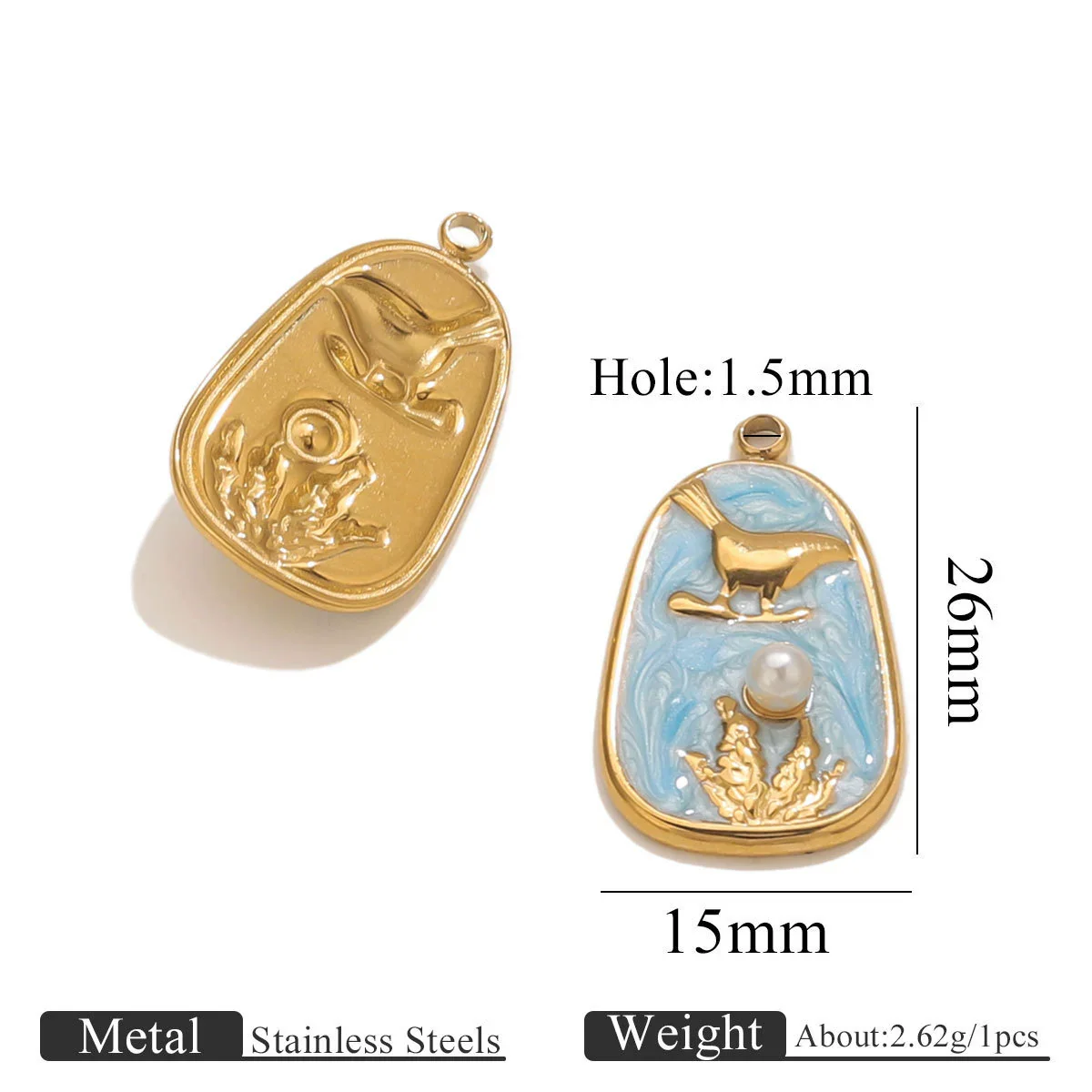 Stainless Steel Handmade Garden Oil Painting Round Wind Pendant Necklace And Bracelet Accessories With Electroplating - Image 23