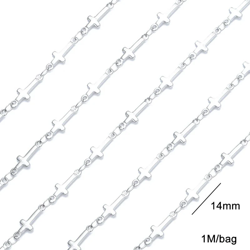 Stainless Steel Handmade Jewelry Accessories With Cross And Beaded Design For Necklace And Bracelet - Image 13