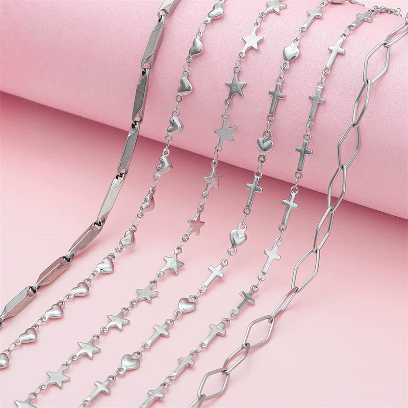Stainless Steel Handmade Jewelry Accessories With Cross And Beaded Design For Necklace And Bracelet - Image 3