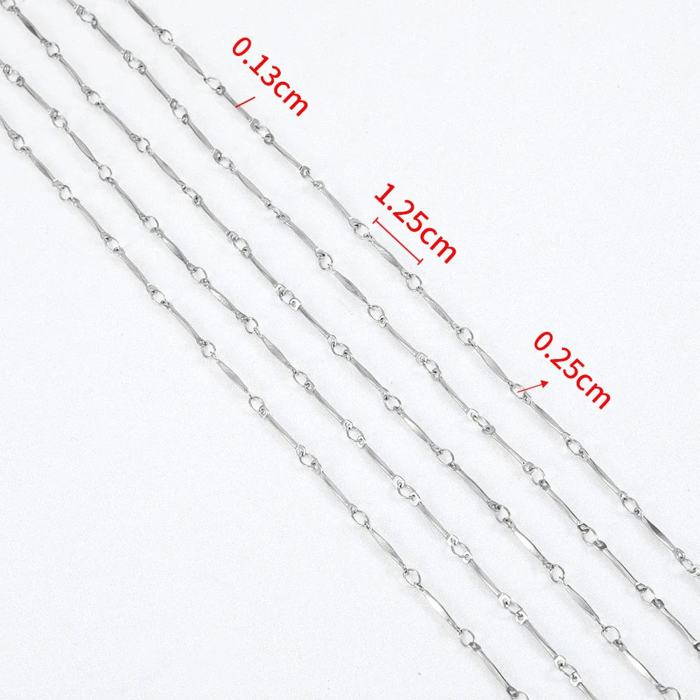 Stainless Steel Handmade Round Bar Chain Necklace Accessories With Electroplating - Image 26