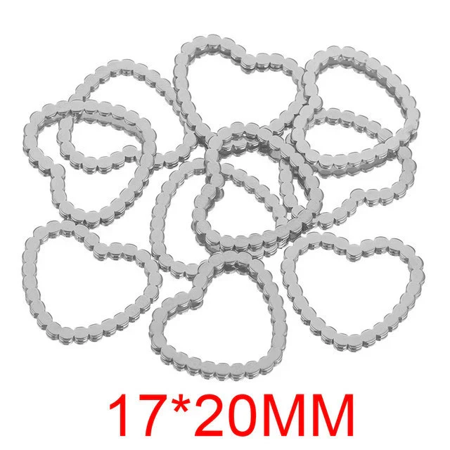 Stainless Steel Heart And Oval Water Drop Diy Handmade Jewelry Accessories Cartoon Geometric Style With Electroplating - Image 13