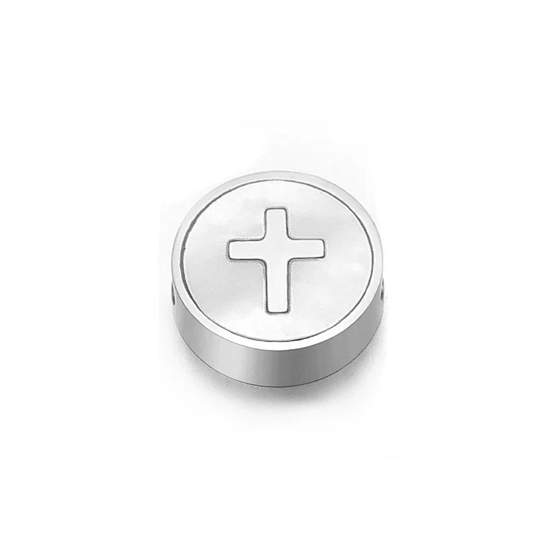 Stainless Steel Heart Angel Cross Round Bead Handmade Jewelry Bracelet Necklace - Image 14
