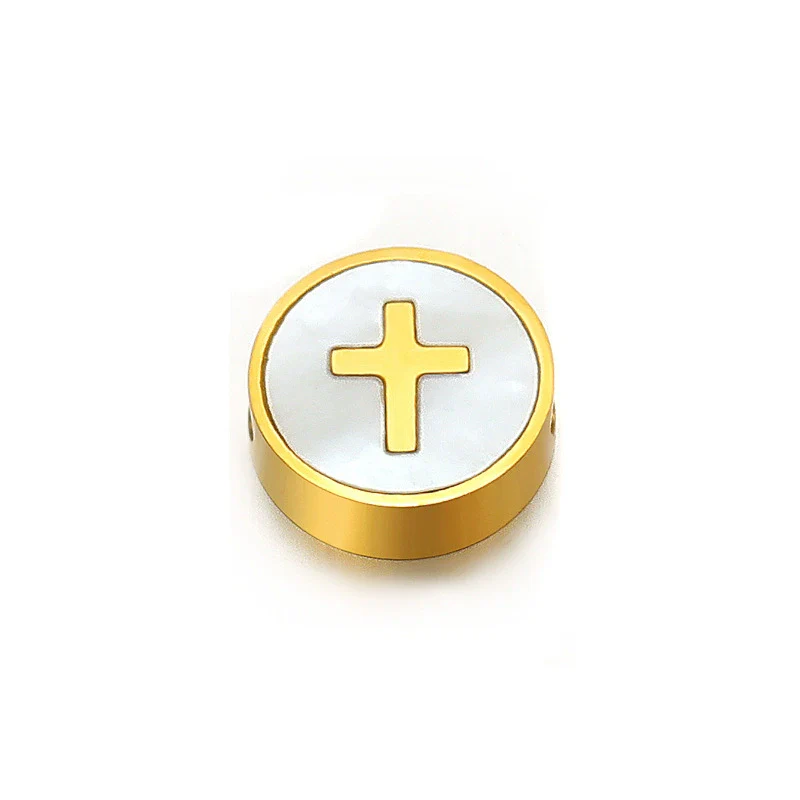 Stainless Steel Heart Angel Cross Round Bead Handmade Jewelry Bracelet Necklace - Image 8