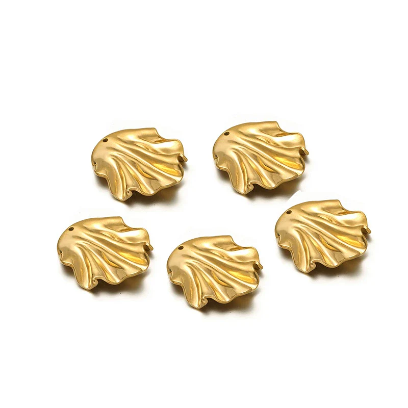 Stainless Steel Heart Leaf Flower Pendant Jewelry For Women With Electroplating Treatment - Image 10