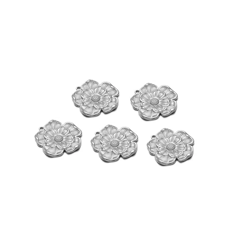 Stainless Steel Heart Leaf Flower Pendant Jewelry For Women With Electroplating Treatment - Image 17
