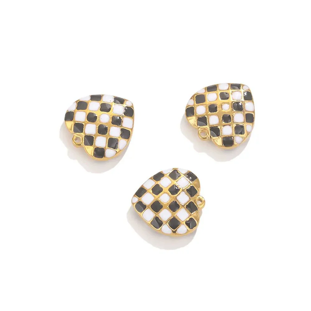 Stainless Steel Heart Love Pattern Electroplated Diy Jewelry Accessories Pendant Earrings Bracelet Necklace - Image 4