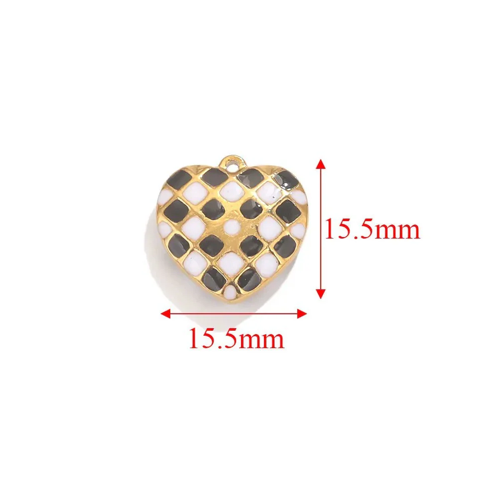 Stainless Steel Heart Love Pattern Electroplated Diy Jewelry Accessories Pendant Earrings Bracelet Necklace - Image 6