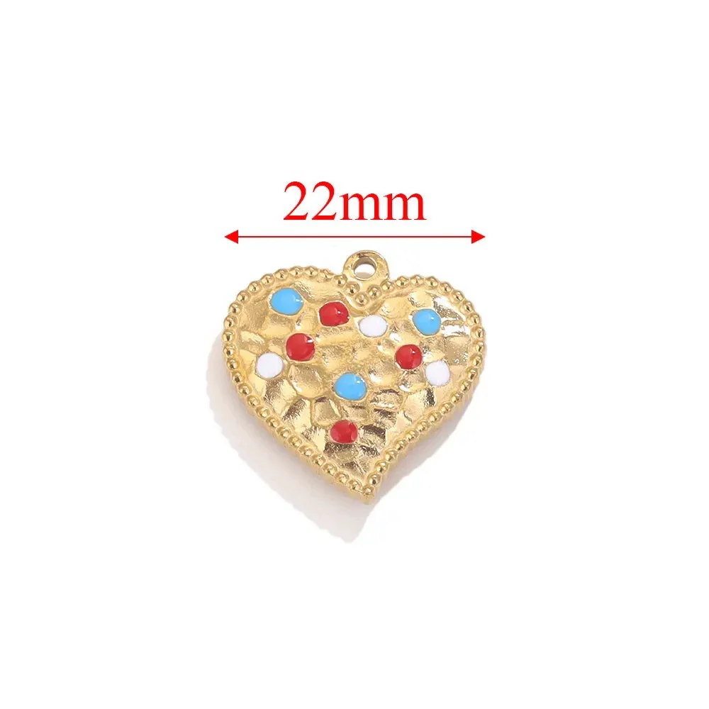 Stainless Steel Heart Love Pattern Electroplated Diy Jewelry Accessories Pendant Earrings Bracelet Necklace - Image 7