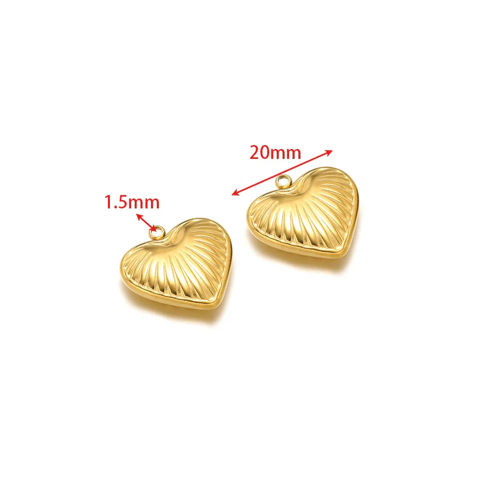 Stainless Steel Heart Love Pendant Electroplated Jewelry Accessories For Necklace And Bracelet - Image 11
