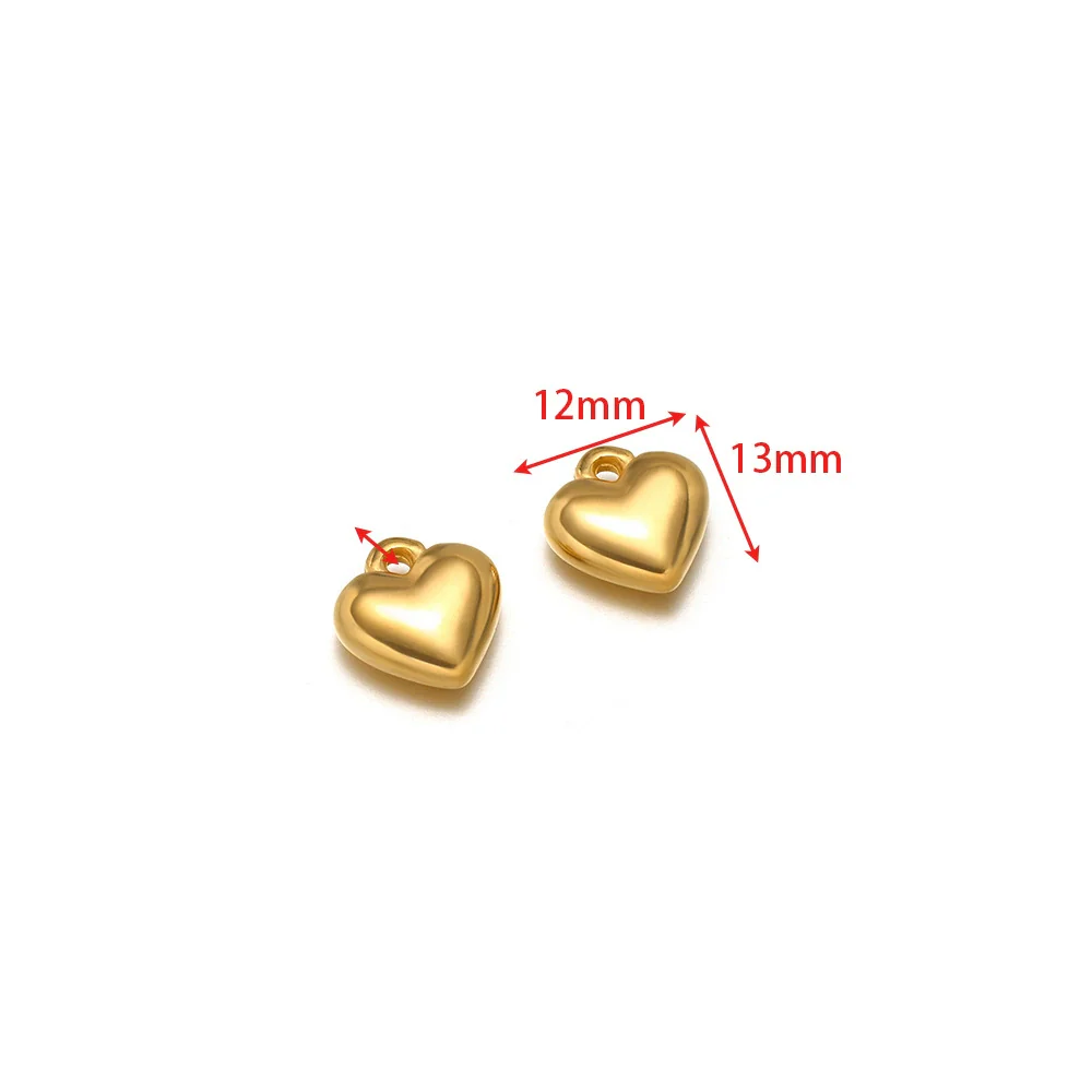 Stainless Steel Heart Love Pendant Electroplated Jewelry Accessories For Necklace And Bracelet - Image 12
