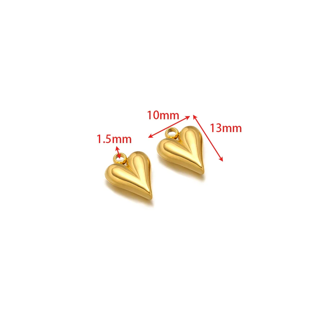 Stainless Steel Heart Love Pendant Electroplated Jewelry Accessories For Necklace And Bracelet - Image 15