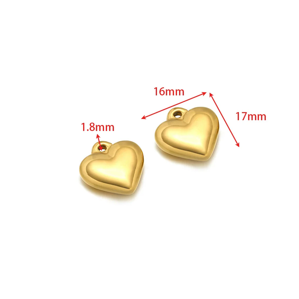 Stainless Steel Heart Love Pendant Electroplated Jewelry Accessories For Necklace And Bracelet - Image 16