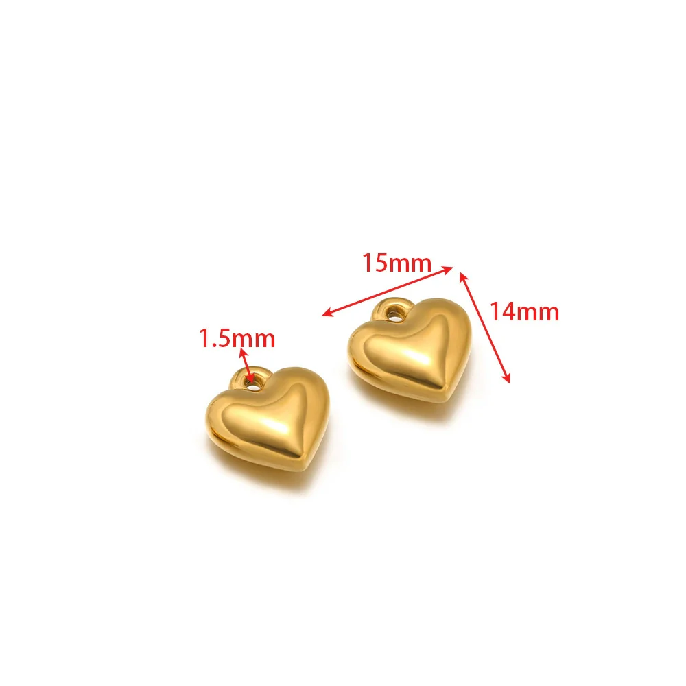 Stainless Steel Heart Love Pendant Electroplated Jewelry Accessories For Necklace And Bracelet - Image 17