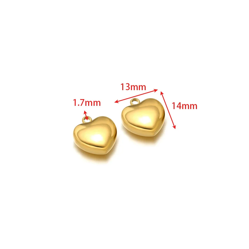 Stainless Steel Heart Love Pendant Electroplated Jewelry Accessories For Necklace And Bracelet - Image 19