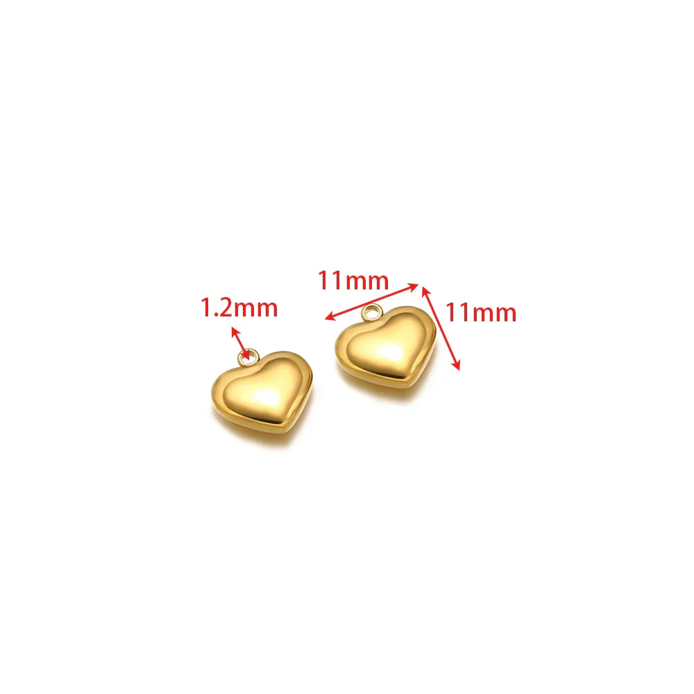 Stainless Steel Heart Love Pendant Electroplated Jewelry Accessories For Necklace And Bracelet - Image 20