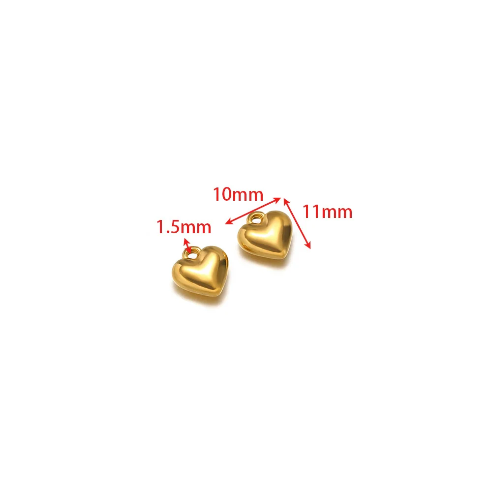 Stainless Steel Heart Love Pendant Electroplated Jewelry Accessories For Necklace And Bracelet - Image 21
