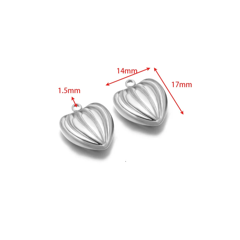 Stainless Steel Heart Love Pendant Electroplated Jewelry Accessories For Necklace And Bracelet - Image 23