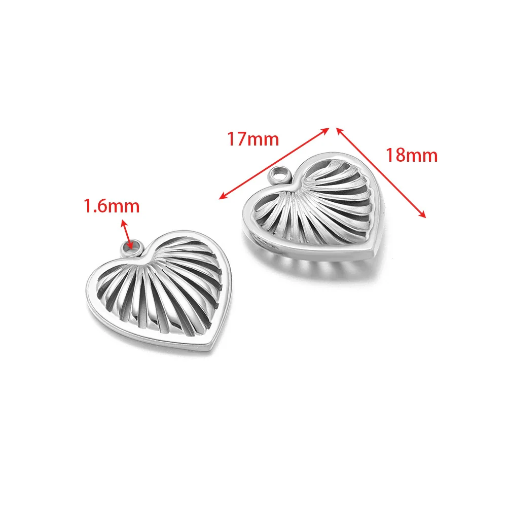 Stainless Steel Heart Love Pendant Electroplated Jewelry Accessories For Necklace And Bracelet - Image 24