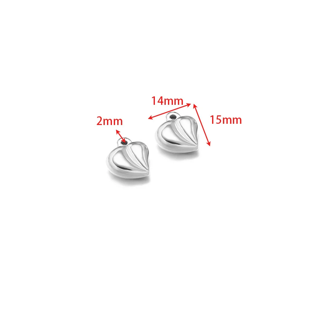 Stainless Steel Heart Love Pendant Electroplated Jewelry Accessories For Necklace And Bracelet - Image 25