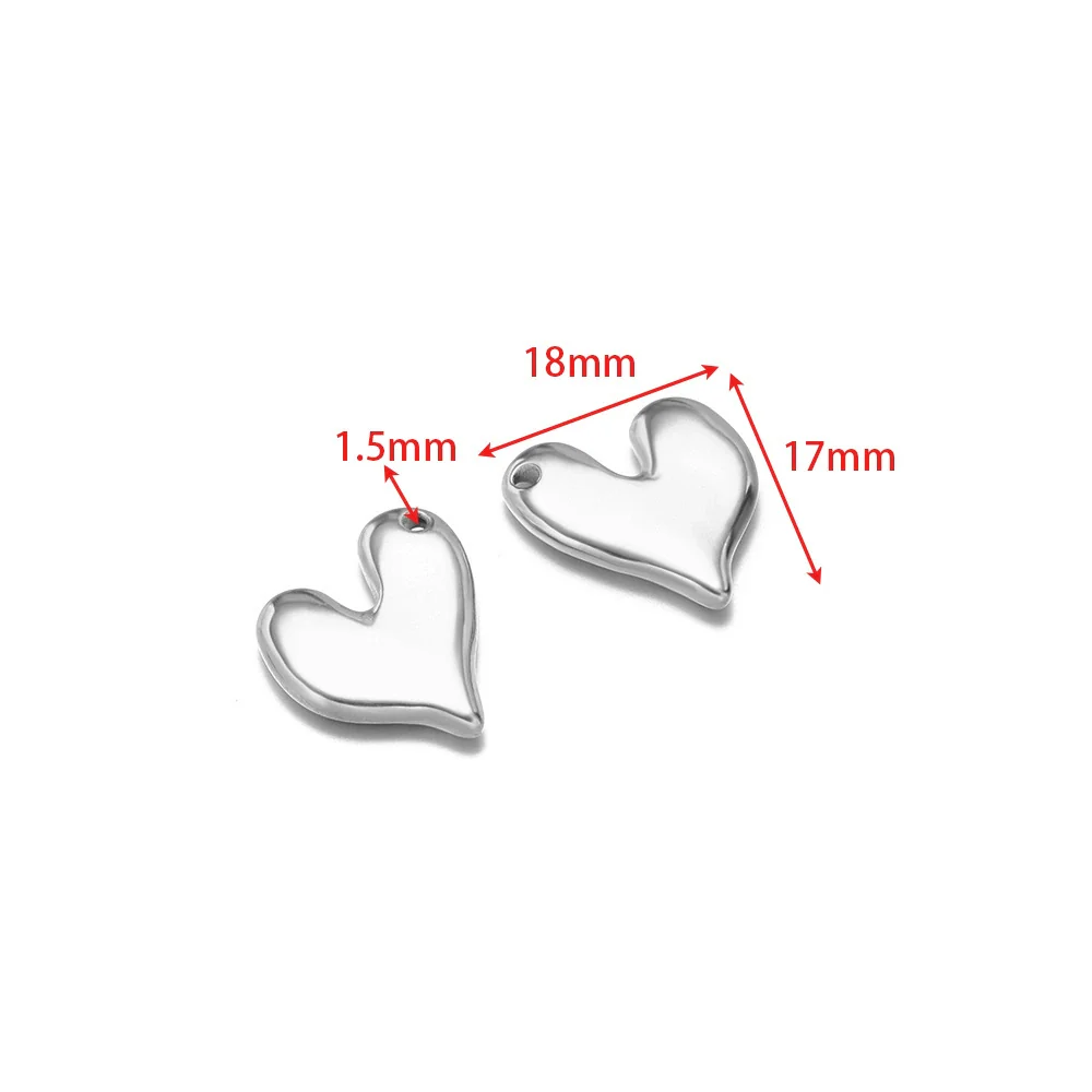 Stainless Steel Heart Love Pendant Electroplated Jewelry Accessories For Necklace And Bracelet - Image 26
