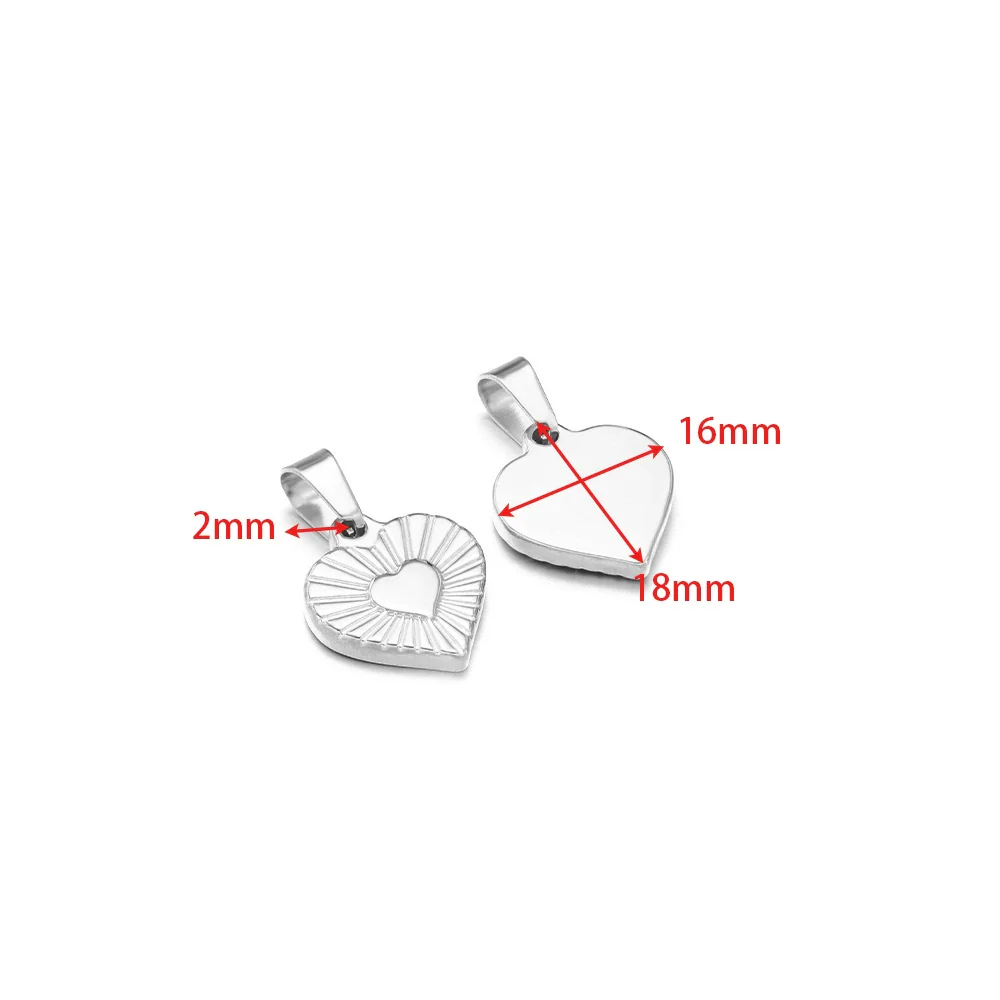 Stainless Steel Heart Love Pendant Electroplated Jewelry Accessories For Necklace And Bracelet - Image 27