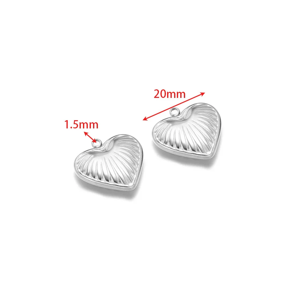 Stainless Steel Heart Love Pendant Electroplated Jewelry Accessories For Necklace And Bracelet - Image 28