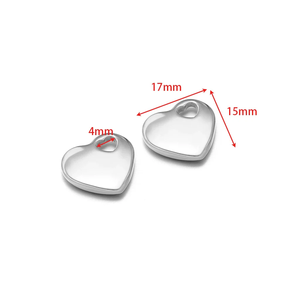 Stainless Steel Heart Love Pendant Electroplated Jewelry Accessories For Necklace And Bracelet - Image 30